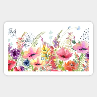 Whimsical Wildflowers A Sticker